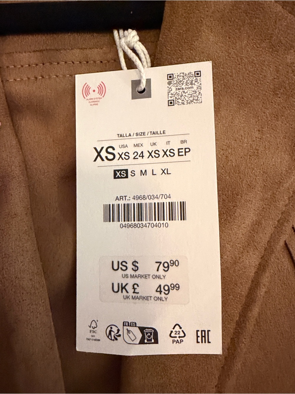 Zara Fringe Faux Suede Jacket - Picture 5 of 5